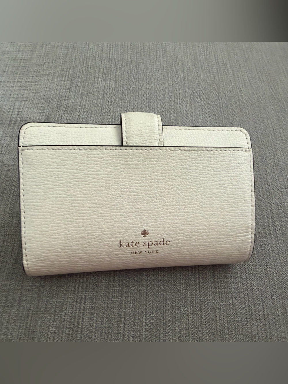 kate spade Cream Leather Floral Appliqué Wallet with Gold Hardware - Picture 6 of 12
